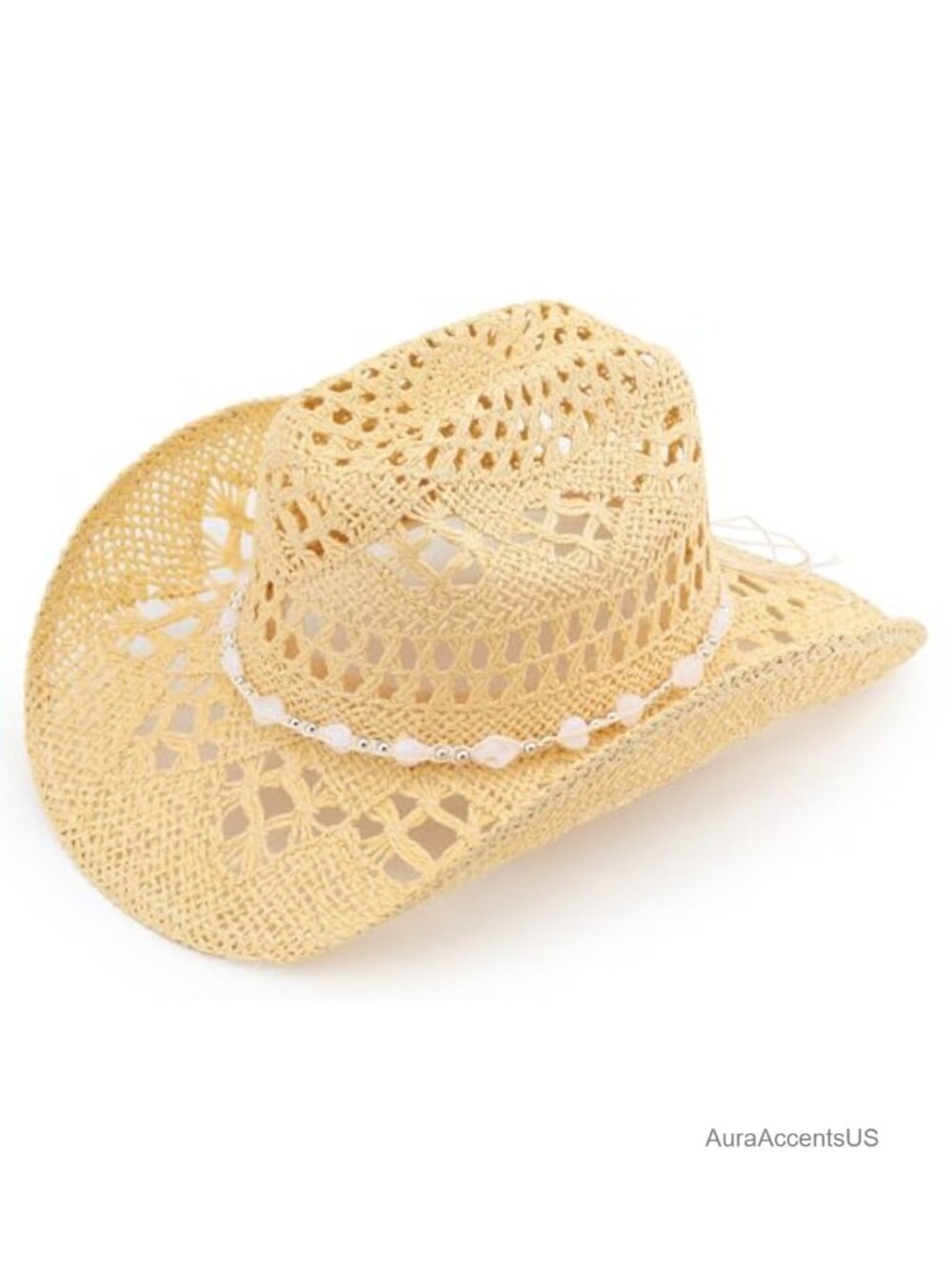 Straw Cowboy Hat Unisex Western Cattleman Wide Shapeable Brim